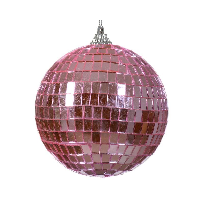 Foto van Decoris - kerstballen foam d10l10 cm fuchsia kerst