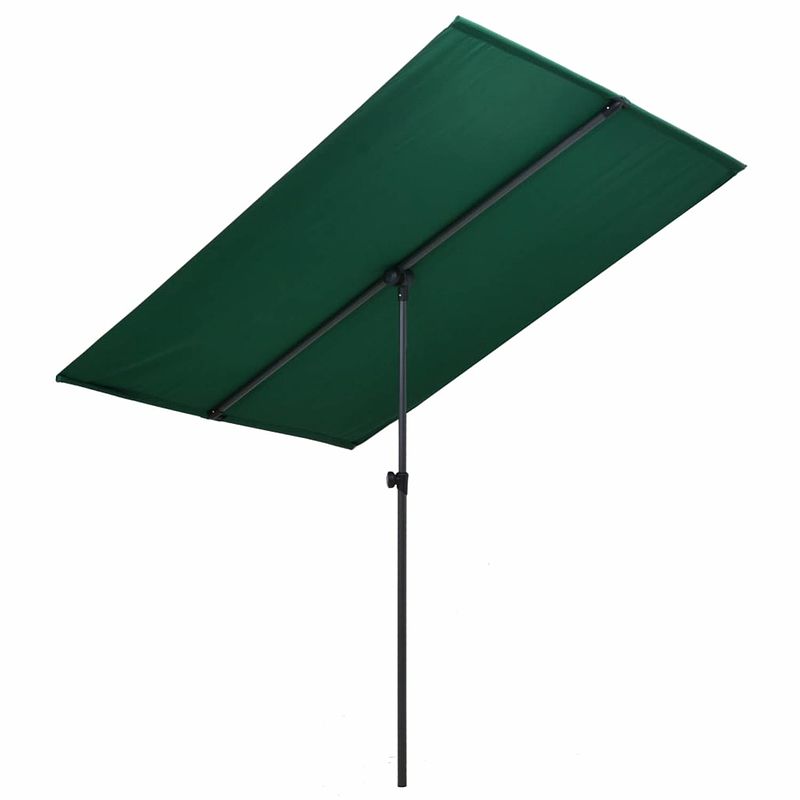 Foto van Vidaxl parasol met aluminium paal 180x130 cm groen