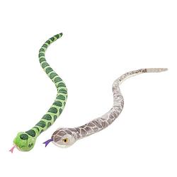 Foto van Pluche dieren knuffels 2x slangen van 145 cm - knuffeldier