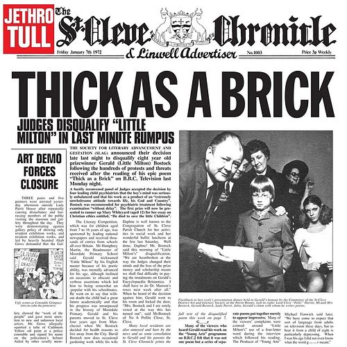 Foto van Thick as a brick - lp (0190296323317)