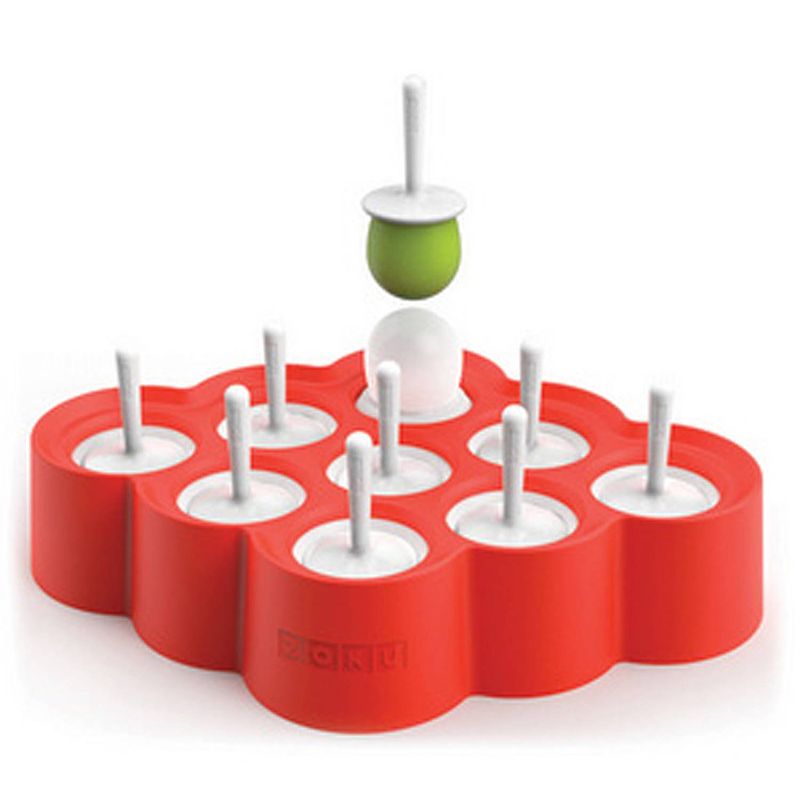 Foto van Zoku slow pop ijsmaker mini - 9 stuks - rood