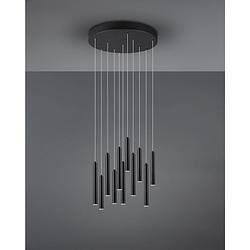 Foto van Industriële hanglamp tubular - metaal - zwart