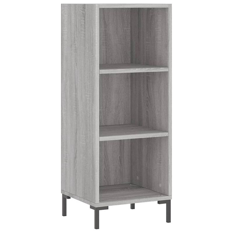 Foto van Vidaxl dressoir 34,5x32,5x90 cm bewerkt hout grijs sonoma eikenkleurig