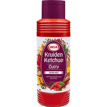 Foto van Hela kruiden ketchup curry extra hot 300ml bij jumbo