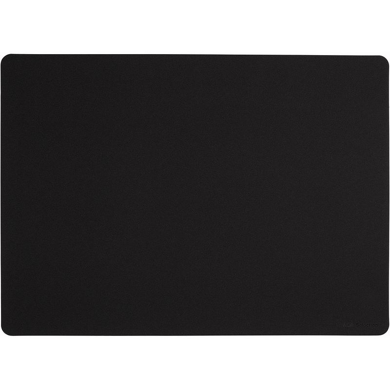 Foto van Asa selection placemat soft leather rechthoekig pu - lederoptiek zwart 46x33cm