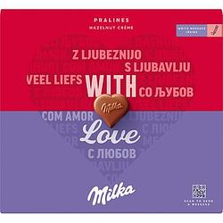 Foto van Milka i love milka chocolade pralines hazelnoot creme 110g bij jumbo
