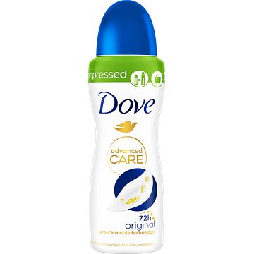 Foto van 2 verpakkingen <br />m.u.v. multiverpakkingen | dove advanced care original antitranspirant 100ml aanbieding bij jumbo