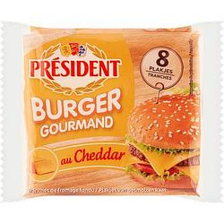 Foto van President burger gourmand au cheddar kaas 8 plakjes 150g bij jumbo