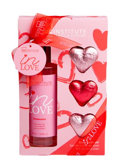 Foto van Idc institute in love rose giftset shimmergel & bruishartjes