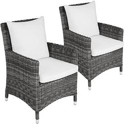 Foto van Tectake - set van 2 luxe wicker stoelen - sanremo - 404630