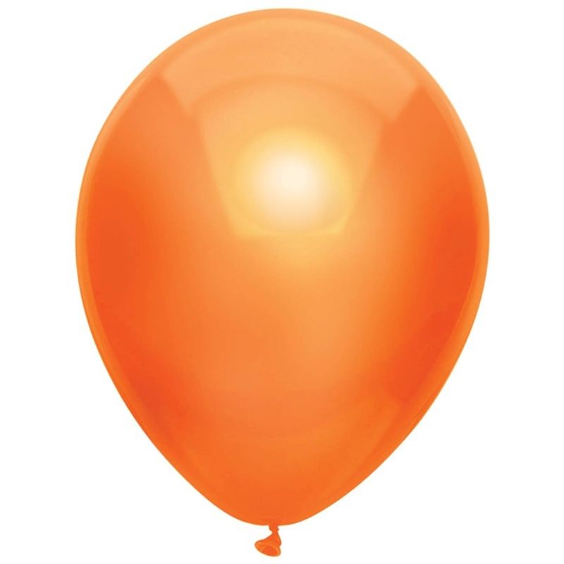 Foto van 10x oranje metallic ballonnen 30 cm