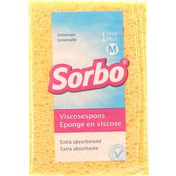 Foto van 1x viscose sponzen/schoonmaaksponzen 14 cm - sponzen