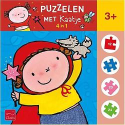 Foto van Puzzelen met kaatje. 4-in-1-puzzel (dag roodkapje) - overig (5407009980060)