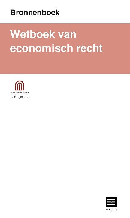 Foto van Wetboek van economisch recht (bronnenboek) - bunker hill group - paperback (9789046610787)