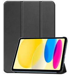 Foto van Basey ipad 10 2022 hoes case hoesje hard cover - ipad 10 hoesje bookcase - zwart