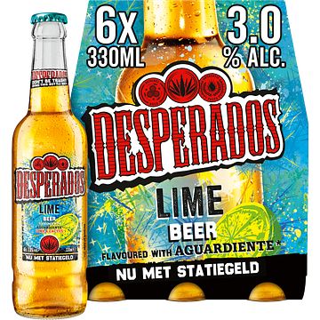 Foto van Desperados lime bier fles 6x330ml bij jumbo