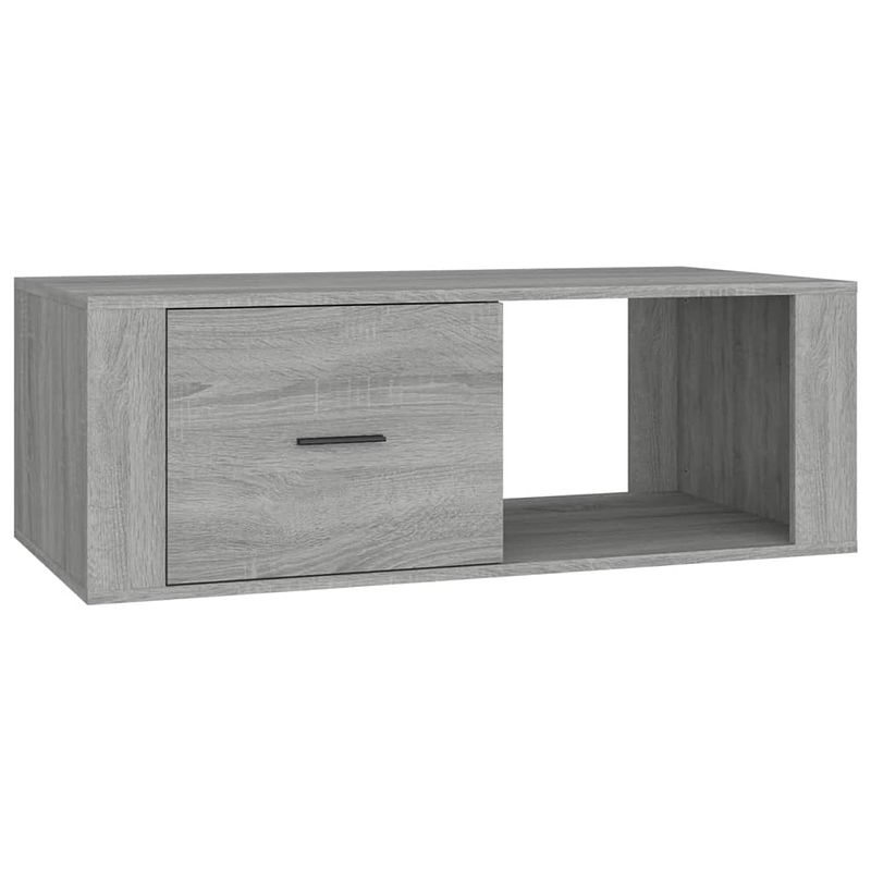 Foto van The living store salontafel hout - grijs sonoma eiken - 100x50.5x35cm