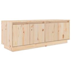 Foto van The living store tv-meubel - trendy en praktisch - stevig meubel - afmeting- 110 x 34 x 40 cm - materiaal- massief