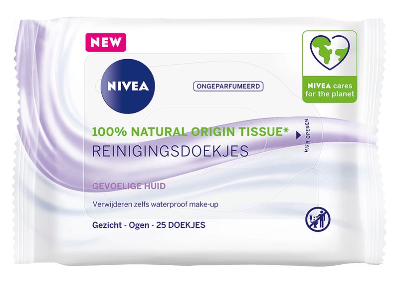 Foto van Nivea reinigingsdoekjes gevoelige huid 25 doekjes bij jumbo