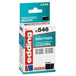 Foto van Edding cartridge vervangt brother brother lc223bk compatibel single zwart edd-546 18-546