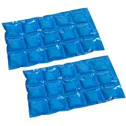Foto van 2x stuks herbruikbare flexibele koelelementen icepack 15 x 24 cm - koelelementen