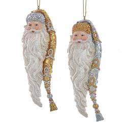 Foto van Kurt s. adler - ornament plastic santa hoofd l12cm goud