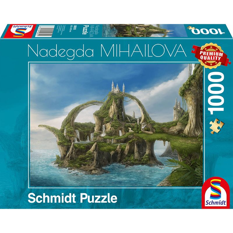 Foto van Schmidt puzzle legpuzzel watervalleneiland karton 1000 stukjes