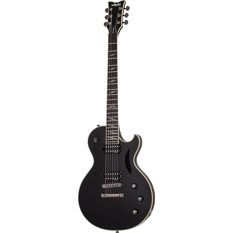 Foto van Schecter solo-ii blackjack gloss black elektrische gitaar