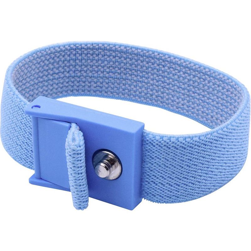 Foto van Quadrios esd-armband blauw drukknop 4 mm