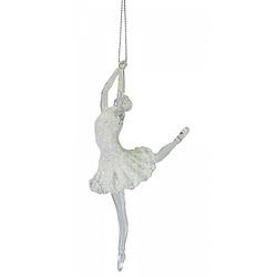 Foto van Peha kersthanger ballerina gestrekt 14 cm acryl wit