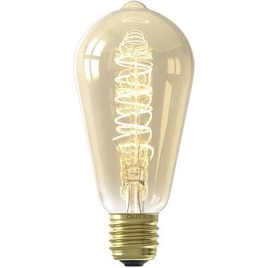 Foto van Led filament rustieklamp dimbaar - goud - e27 - 5.5w - 470lm - leen bakker