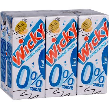 Foto van Wicky fruit 0% zonder suiker 6x200ml bij jumbo