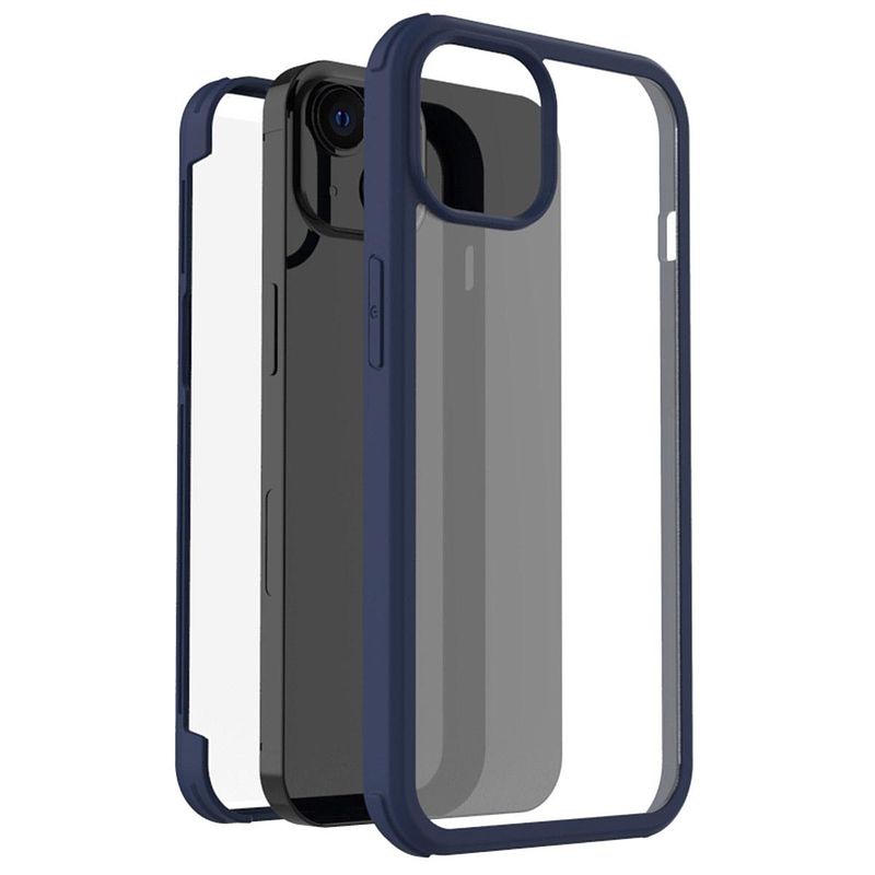 Foto van Accezz full protective cover voor apple iphone 13 telefoonhoesje blauw