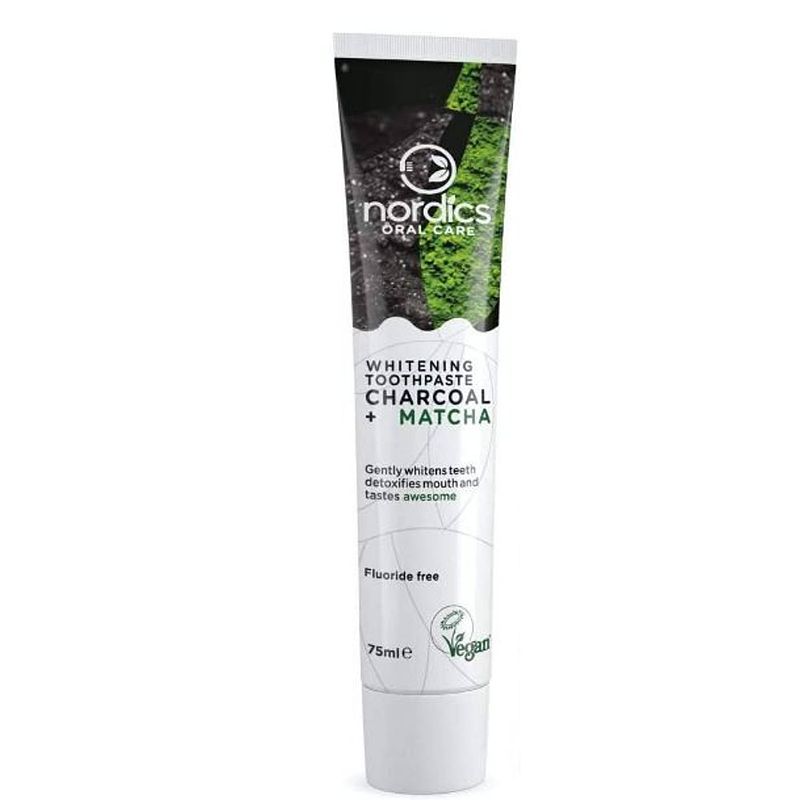 Foto van Nordics tandpasta charcoal matcha whitening 75 ml wit