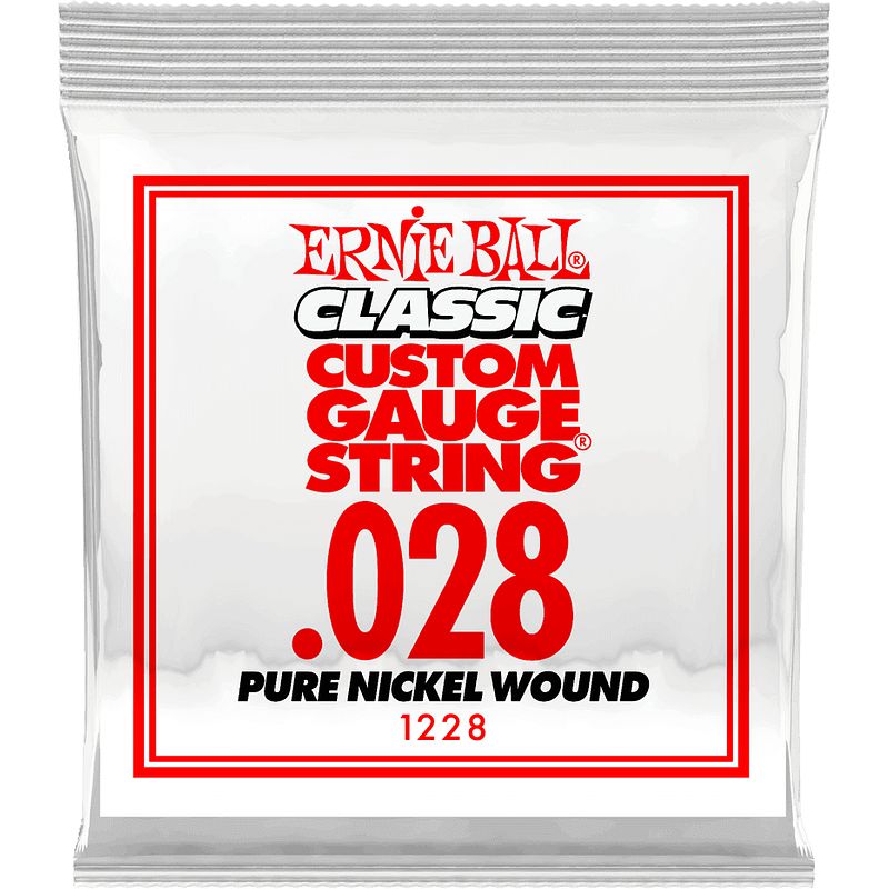 Foto van Ernie ball 1228 .028 classic pure nickel wound losse snaar voor elektrische gitaar