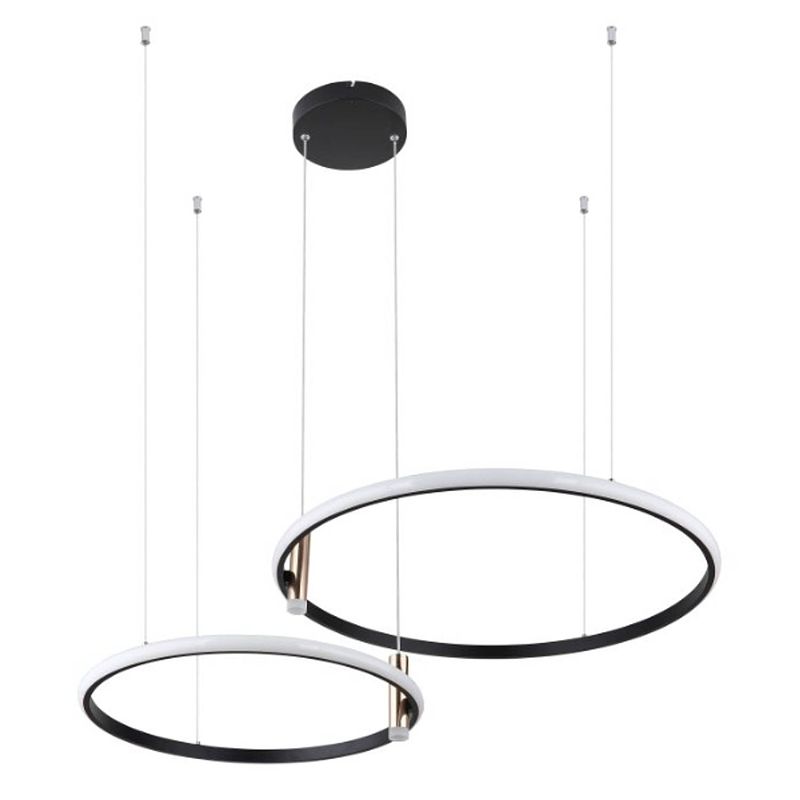 Foto van Industriële hanglamp coco - l:102.5cm - led - metaal - zwart