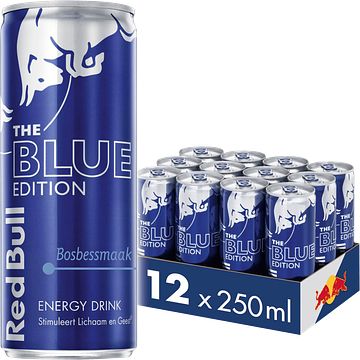 Foto van Red bull the blue edition bosbessmaak 12 x 250ml bij jumbo