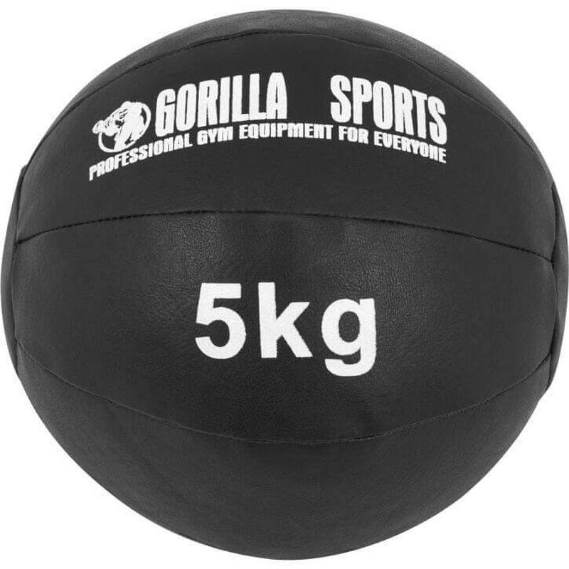 Foto van Gorilla sports medicijnbal - medicine ball - kunstleer - 5 kg