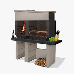 Foto van Sarom fuoco - betonnen barbecue - san pedro - 160 x 51.5 x 172,2 cm