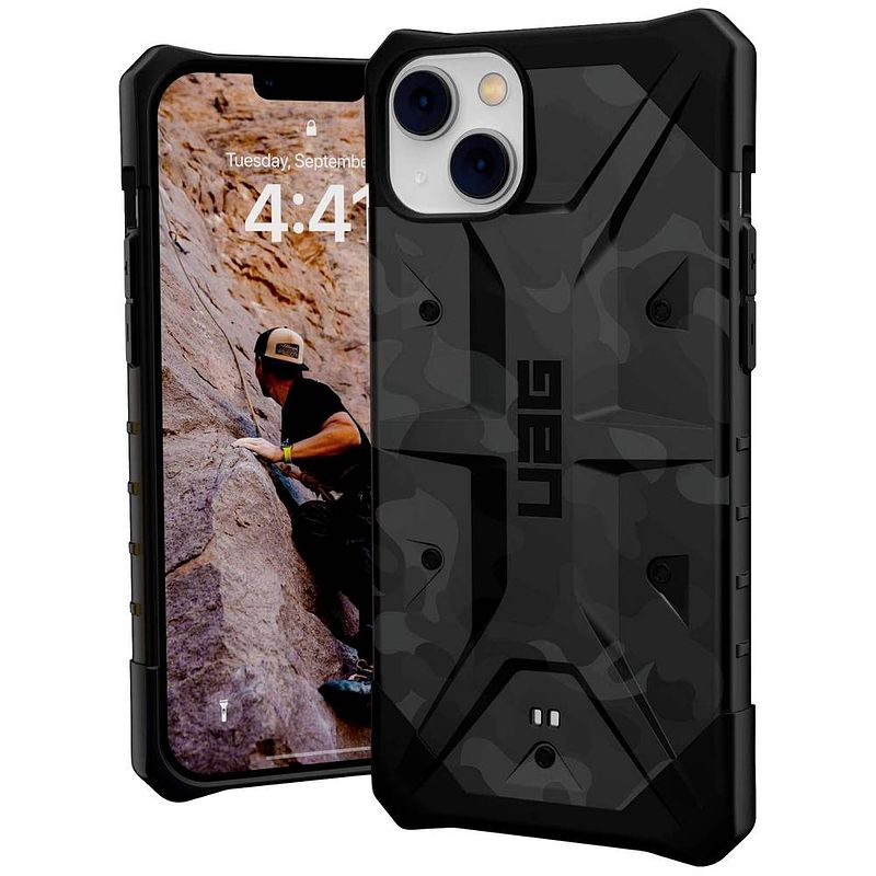 Foto van Urban armor gear pathfinder se case apple iphone 14 plus zwart, camouflage