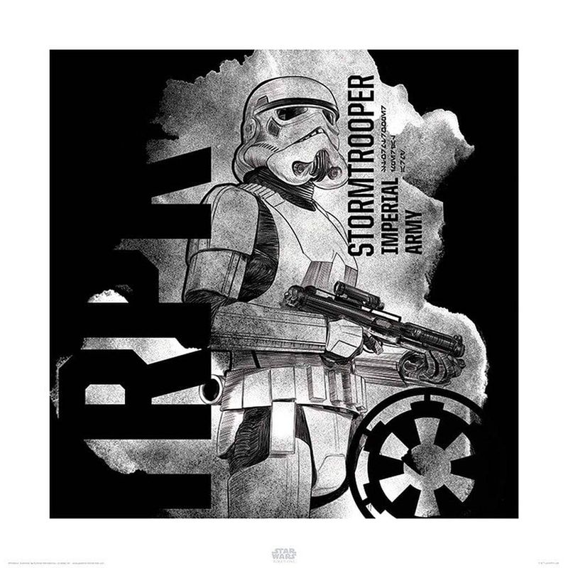 Foto van Pyramid star wars rogue one stormtrooper smoke kunstdruk 40x40cm