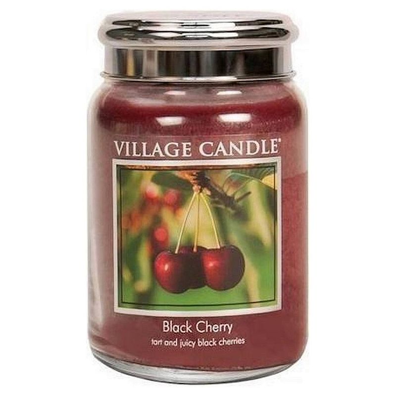 Foto van Village candle large jar geurkaars - black cherry