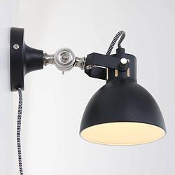 Foto van Lightning - industriele wandlamp 1-l. - zwart