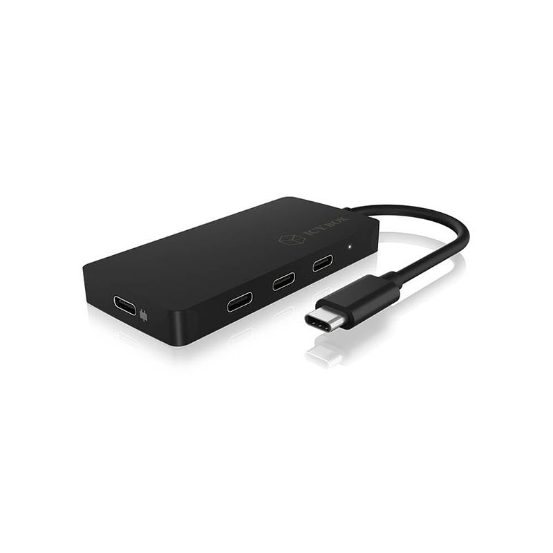 Foto van Icy box ib-hub1429-cpd usb-c® (usb 3.2 gen 2) multiport hub 4 poorten zwart