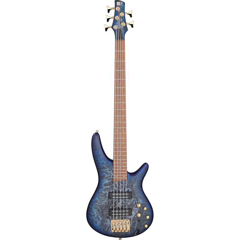 Foto van Ibanez sr305edx soundgear cosmic blue frozen matte 5-snarige elektrische basgitaar