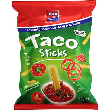 Foto van Xox taco sticks paprika 150g bij jumbo