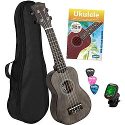 Foto van Cascha hh 3969 sopraan ukelele set zwart (4-talig)