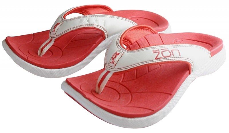 Foto van Zori teenslippers rood/wit maat-12