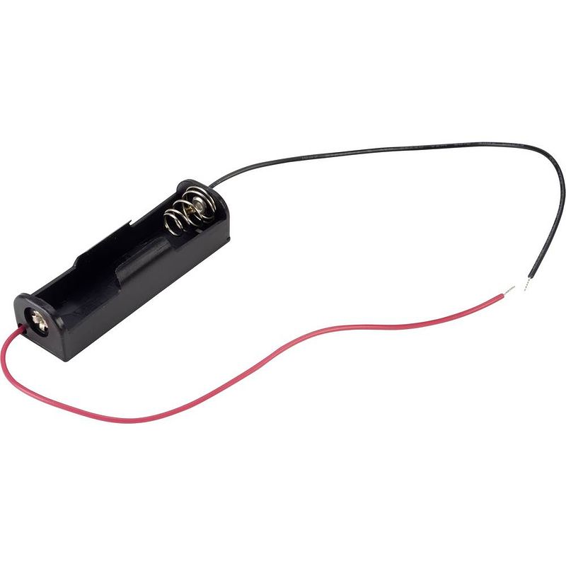 Foto van Tru components bh-311-1a batterijhouder 1 aa (penlite) kabel