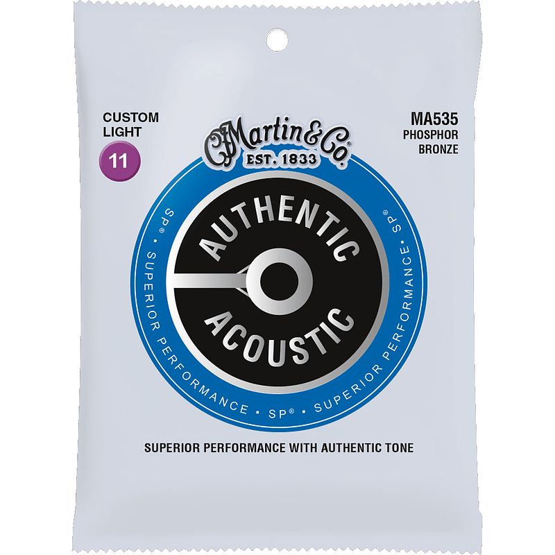 Foto van Martin strings ma535 authentic acoustic sp phosphor bronze